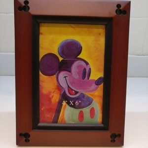 Disney Parks Mickey Mouse Ear Wood Photo Frame 4x6